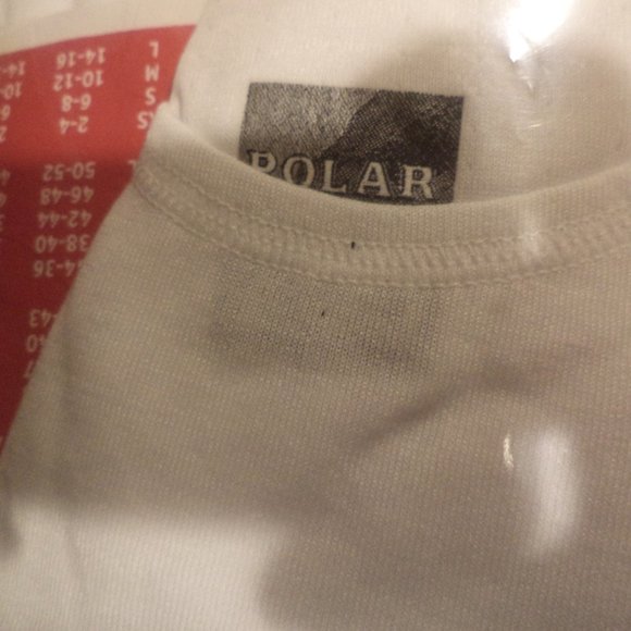 PolarMAX Two~Crew Neck Two Layer Thermal Underwear Top~Long Sleeves~White~XL~NIB - Picture 2 of 6